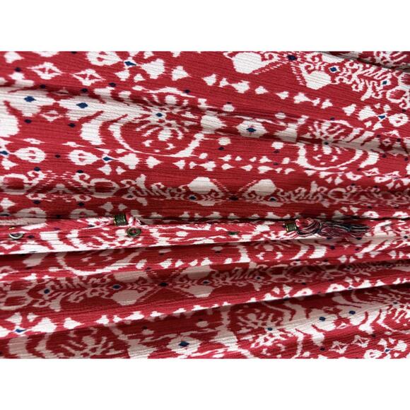 Red and White Patterned Women's Maxi Dress Knox Rose Small - Picture 4 of 6